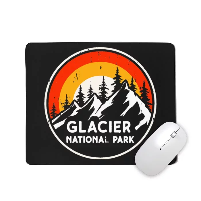 Glacier National Park Mountain Trees & Sun Camping Hiking Mousepad