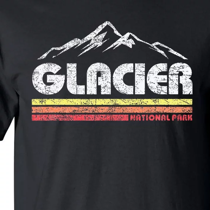 Glacier National Park Retro Mountain Souvenir Tall T-Shirt