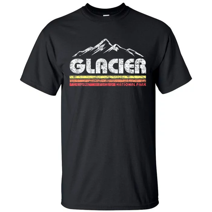 Glacier National Park Retro Mountain Souvenir Tall T-Shirt