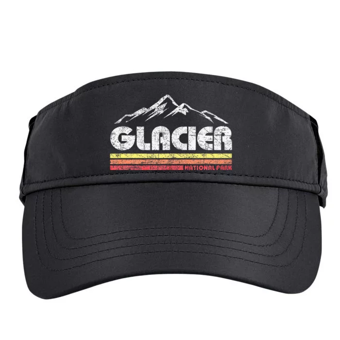 Glacier National Park Retro Mountain Souvenir Adult Drive Performance Visor