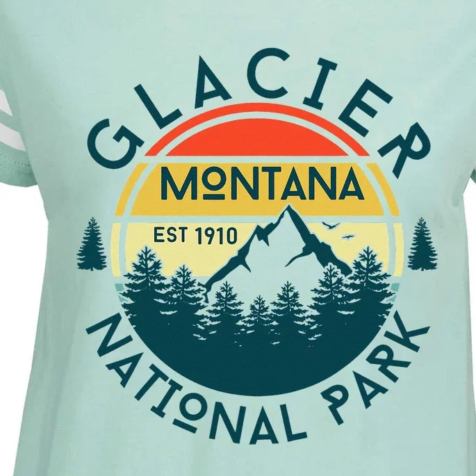 Glacier National Park Montana Hiking Nature Outdoors Enza Ladies Jersey Football T-Shirt