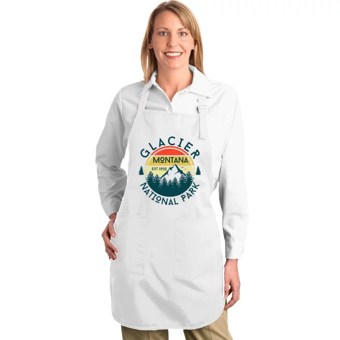 Glacier National Park Montana Hiking Nature Outdoors Full-Length Apron With Pocket