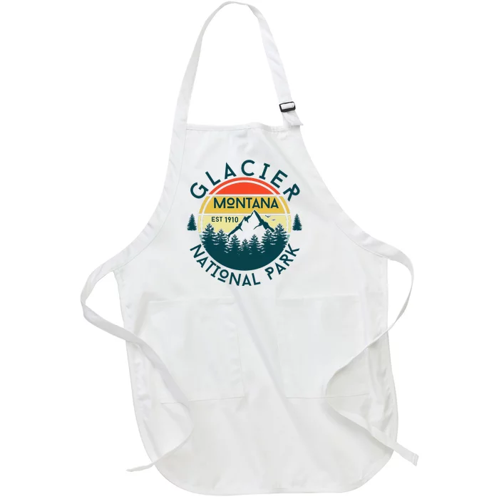 Glacier National Park Montana Hiking Nature Outdoors Full-Length Apron With Pocket