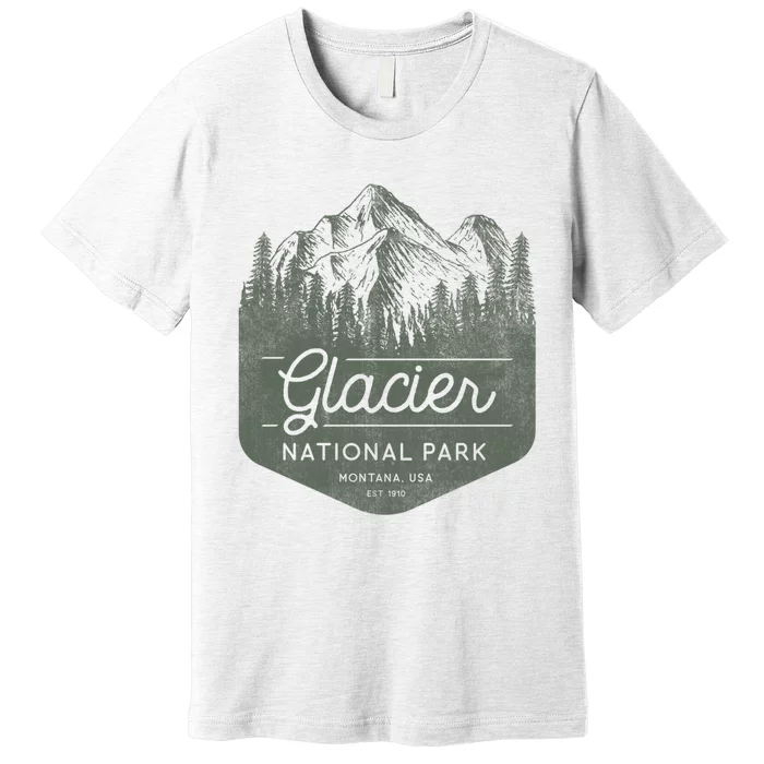 Glacier National Park Hoodie - Montana Vacation Premium T-Shirt