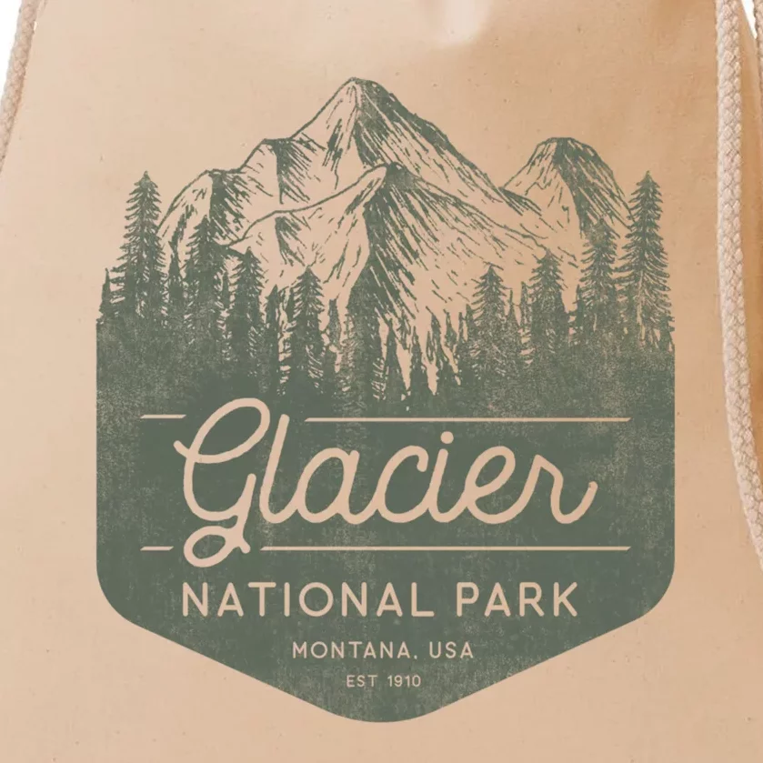 Glacier National Park Hoodie - Montana Vacation Drawstring Bag