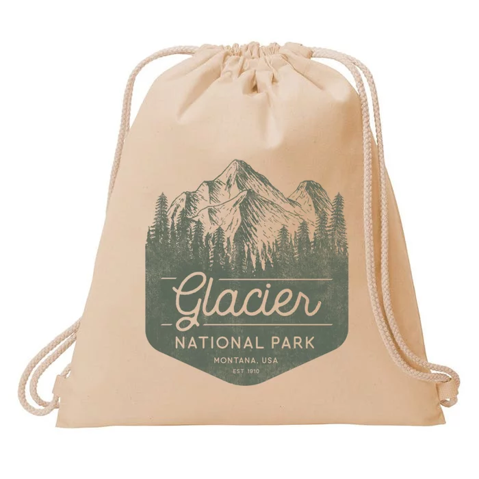 Glacier National Park Hoodie - Montana Vacation Drawstring Bag