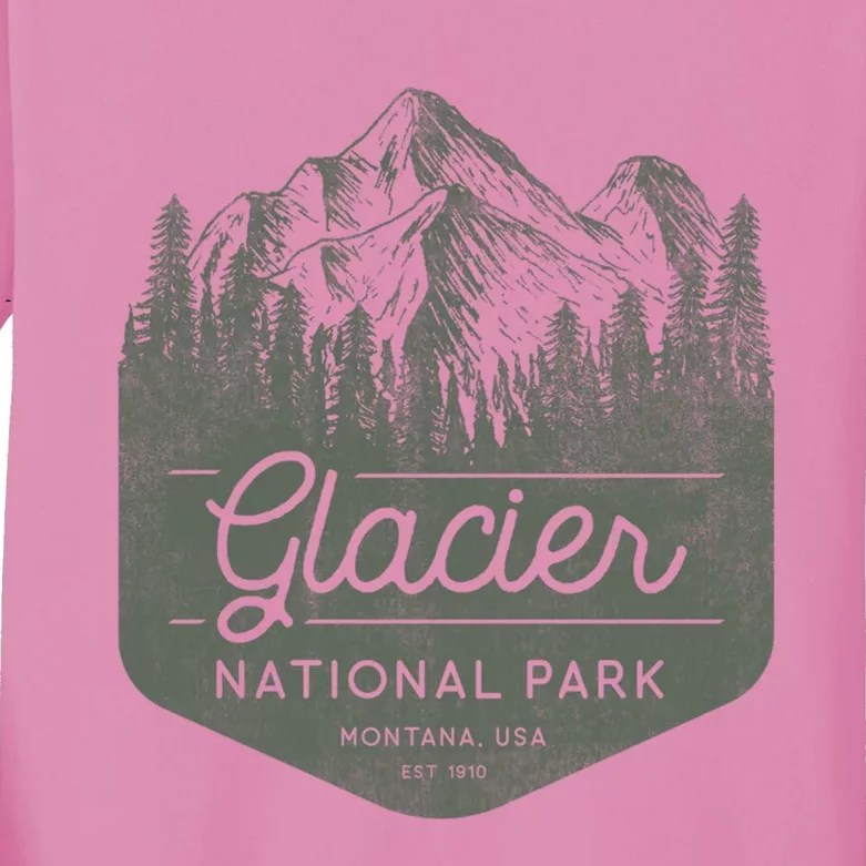 Glacier National Park Hoodie - Montana Vacation Kids Long Sleeve Shirt