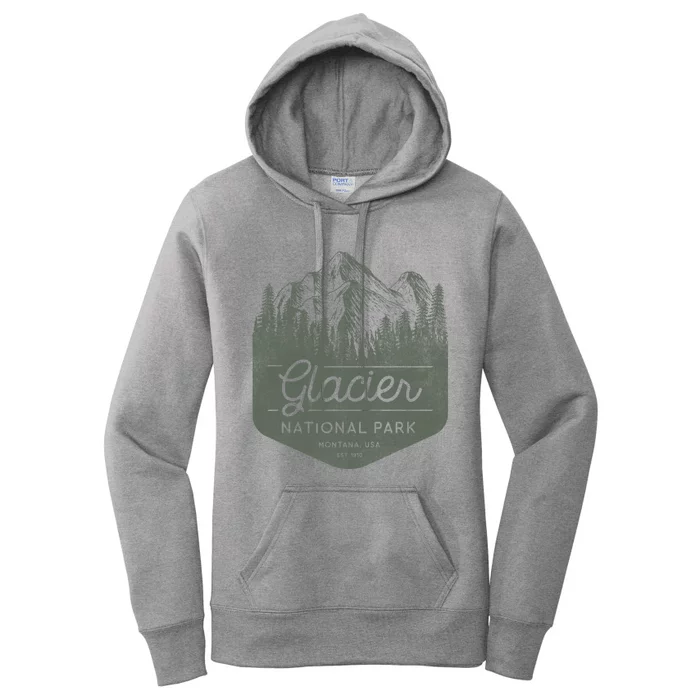 Glacier National Park Hoodie - Montana Vacation Women's Pullover Hoodie