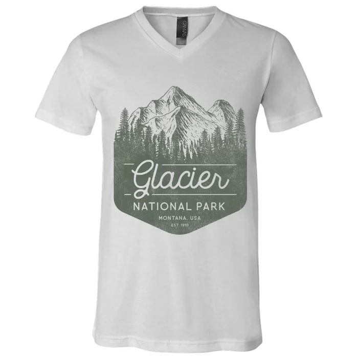 Glacier National Park Hoodie - Montana Vacation V-Neck T-Shirt