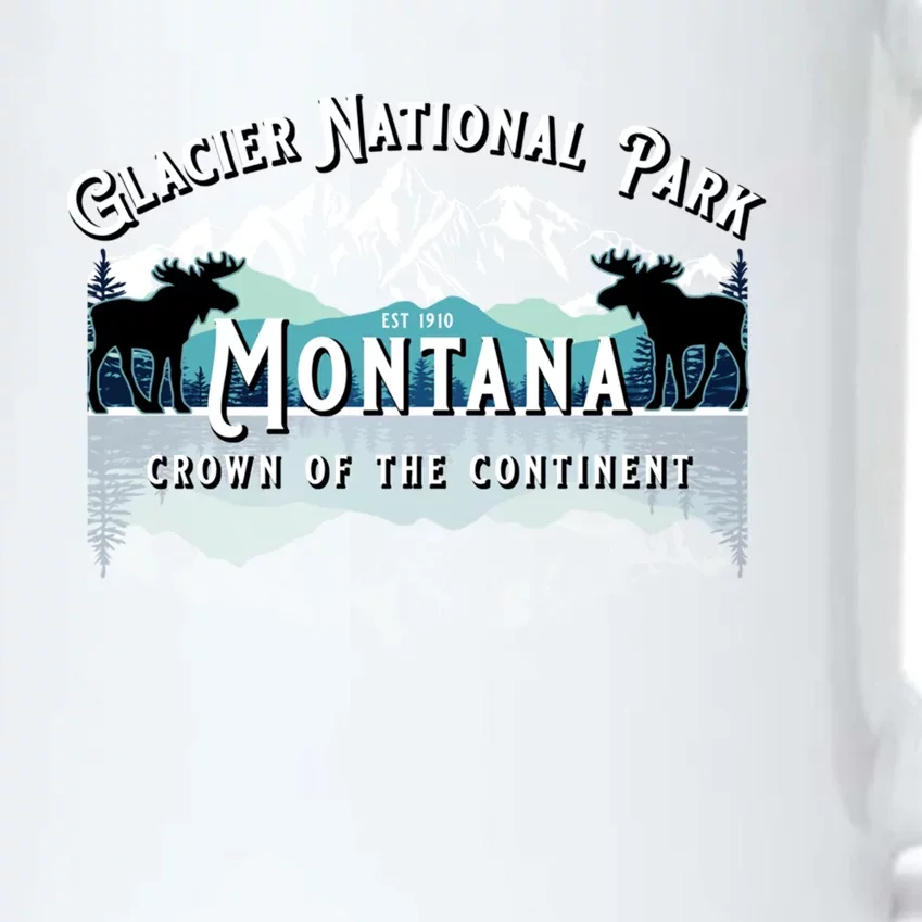 Glacier National Park Montana Hiking Moose Camping Souvenir Gift Black Color Changing Mug