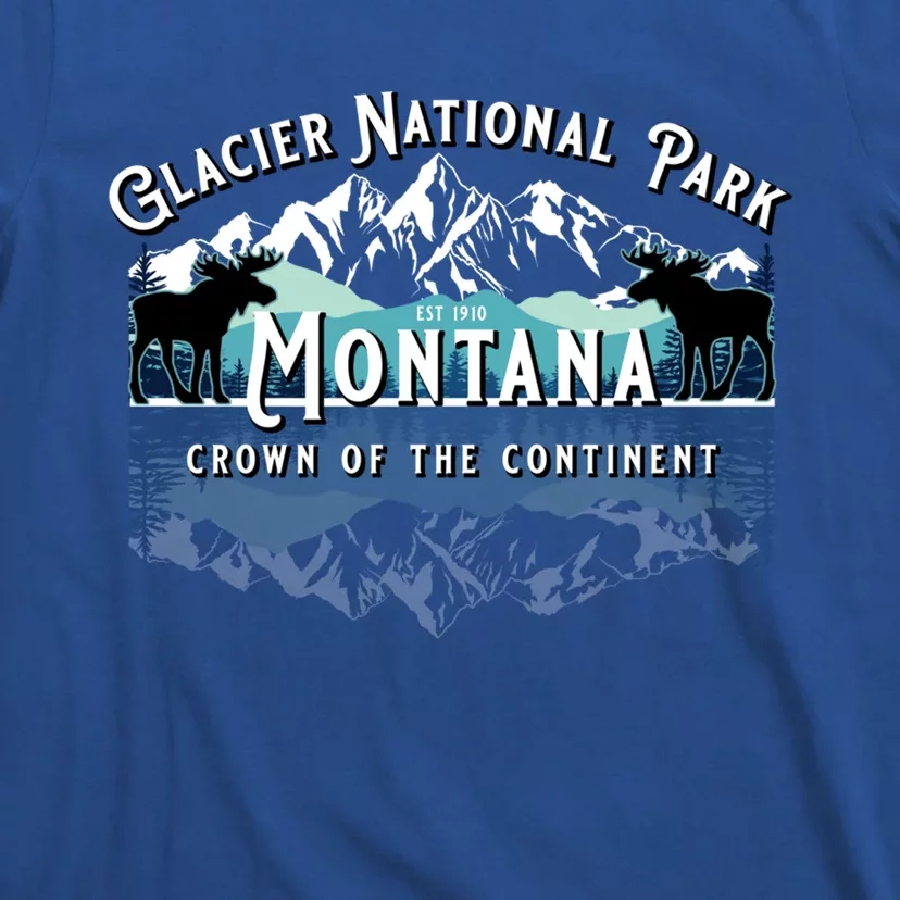 Glacier National Park Montana Hiking Moose Camping Souvenir Gift T-Shirt