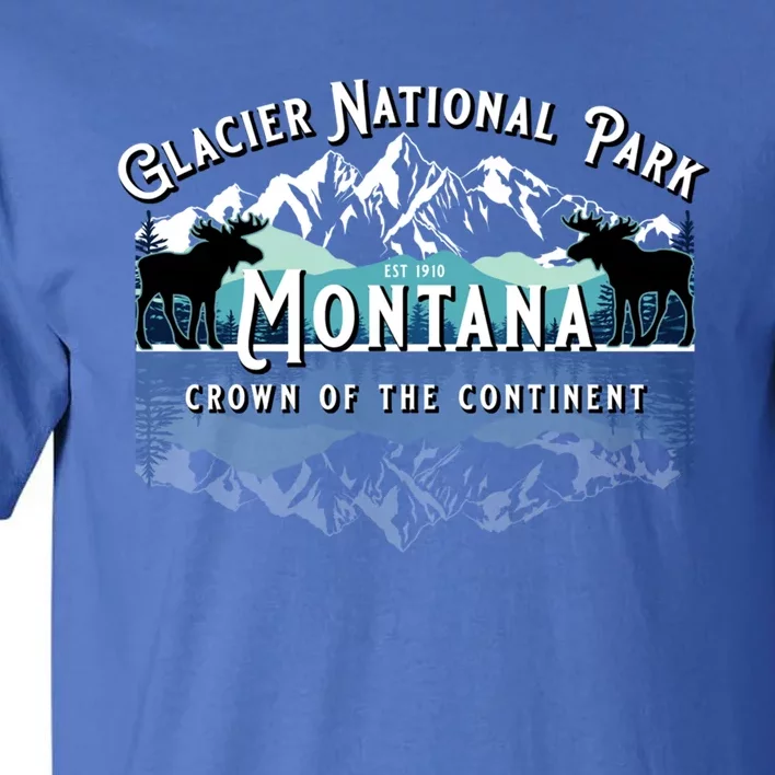 Glacier National Park Montana Hiking Moose Camping Souvenir Gift Tall T-Shirt