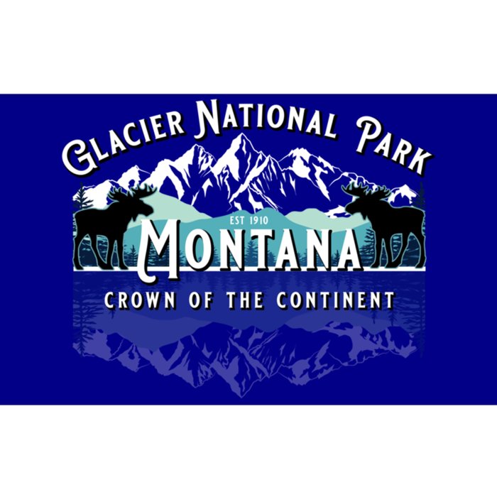 Glacier National Park Montana Hiking Moose Camping Souvenir Gift Bumper Sticker