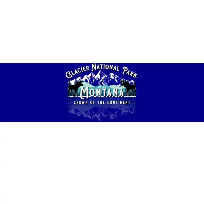 Glacier National Park Montana Hiking Moose Camping Souvenir Gift Bumper Sticker