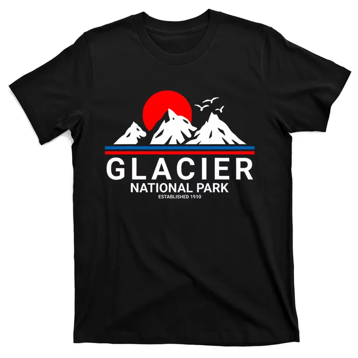 Glacier National Park Vintage Souvenir Hiking T-Shirt