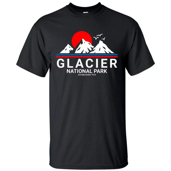 Glacier National Park Vintage Souvenir Hiking Tall T-Shirt