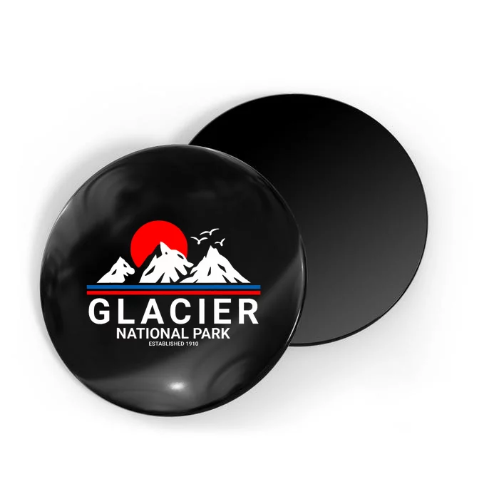 Glacier National Park Vintage Souvenir Hiking Magnet