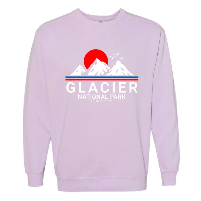 Glacier National Park Vintage Souvenir Hiking Garment-Dyed Sweatshirt