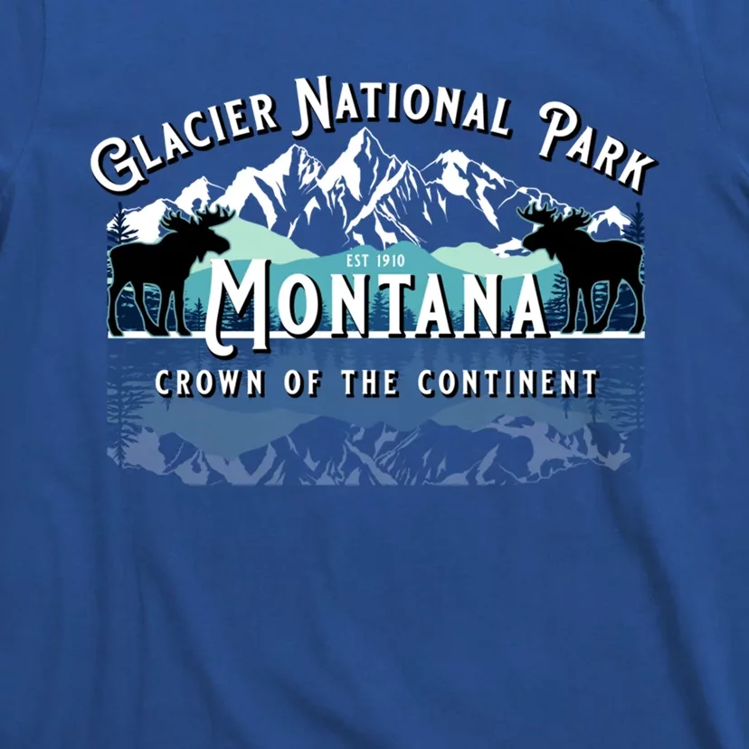 Glacier National Park Montana Hiking Camping Moose Souvenir Meaningful Gift T-Shirt