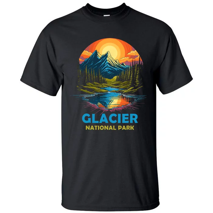 Glacier National Park Montana Mountains Trip Tall T-Shirt