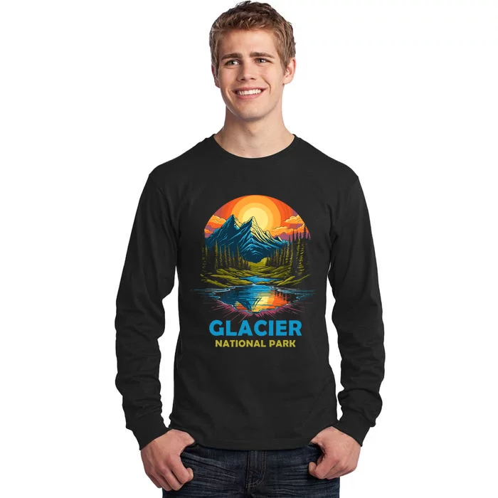 Glacier National Park Montana Mountains Trip Tall Long Sleeve T-Shirt