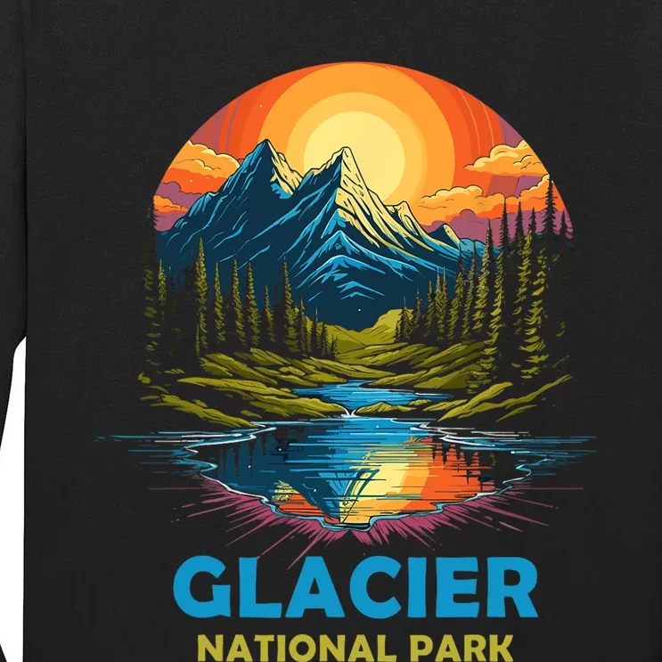 Glacier National Park Montana Mountains Trip Tall Long Sleeve T-Shirt