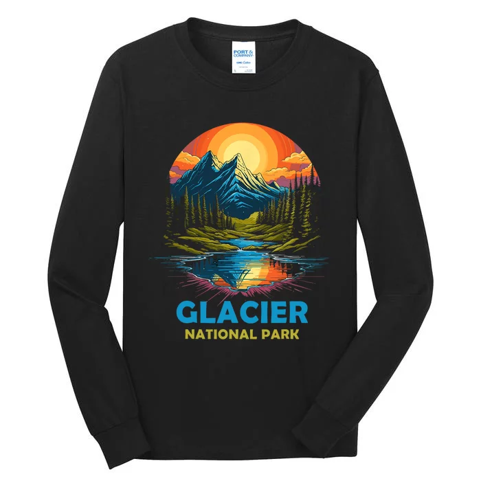 Glacier National Park Montana Mountains Trip Tall Long Sleeve T-Shirt