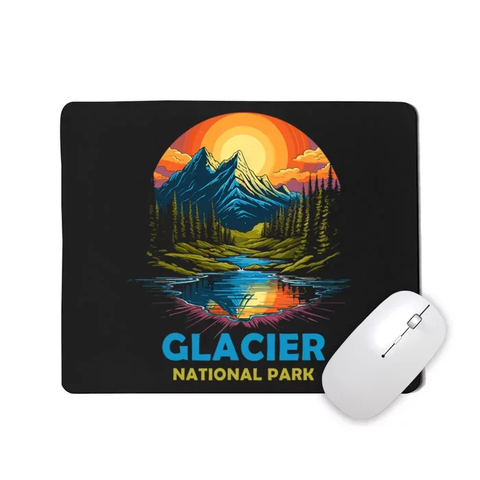 Glacier National Park Montana Mountains Trip Mousepad