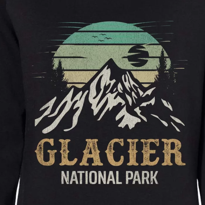 Glacier National Park Merchandise Retro Glacier Souvenirs Cute Gift Womens California Wash Sweatshirt