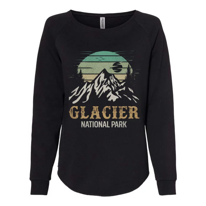 Glacier National Park Merchandise Retro Glacier Souvenirs Cute Gift Womens California Wash Sweatshirt