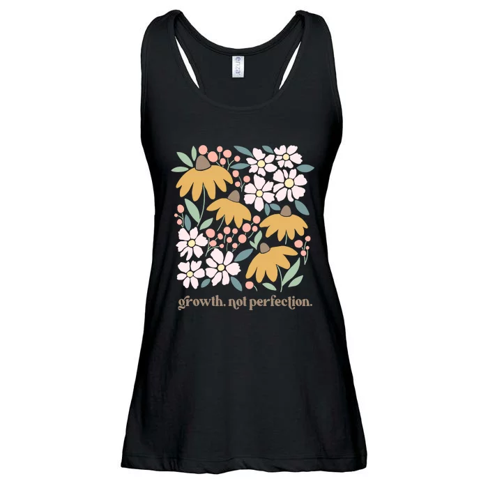 Growth Not Perfection Mental Health Ladies Essential Flowy Tank