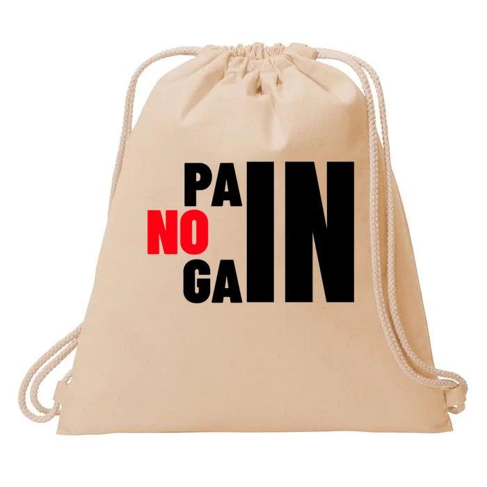 Gym No Pain No Gain Workout Meaningful Gift Drawstring Bag