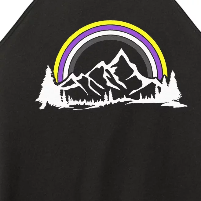 Gender Nonbinary Pride Hiking Camping Backpacking LGBT Women’s Perfect Tri Rocker Tank