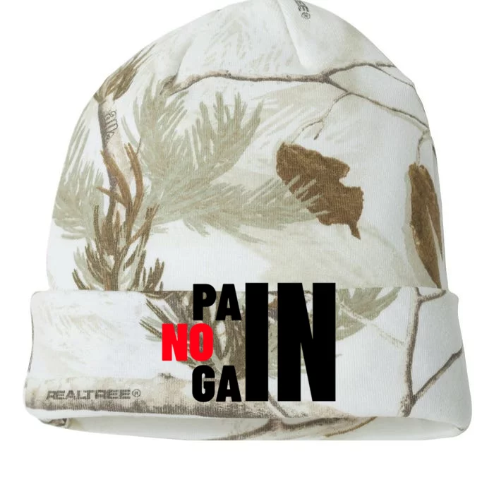 Gym No Pain No Gain Workout Cute Gift Kati - 12in Camo Beanie