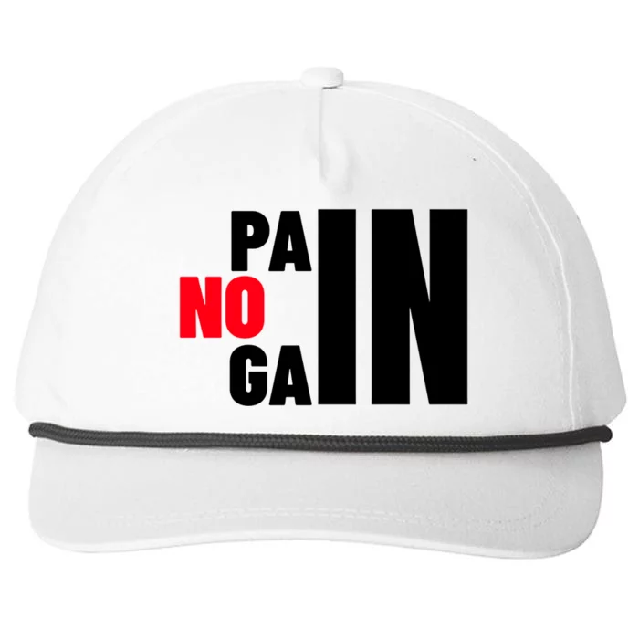 Gym No Pain No Gain Workout Cute Gift Snapback Five-Panel Rope Hat