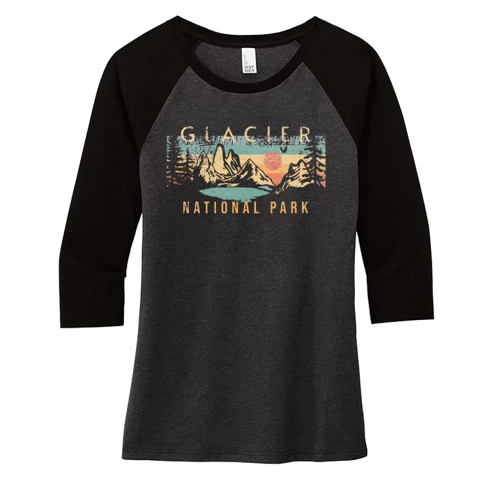 Glacier National Park Women's Tri-Blend 3/4-Sleeve Raglan Shirt