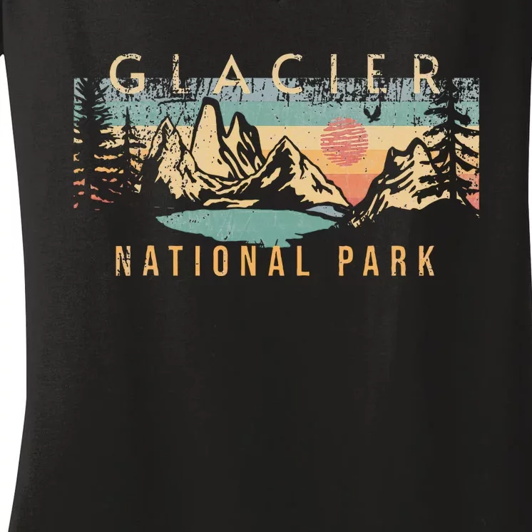 Glacier National Park Women's V-Neck T-Shirt