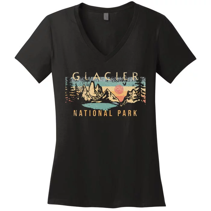 Glacier National Park Women's V-Neck T-Shirt