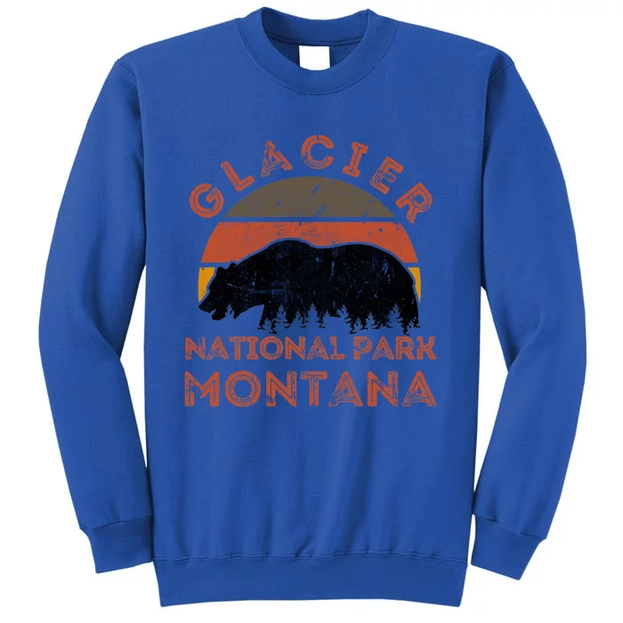 Glacier National Park Montana Bear Hiking Nature Vintage Gift Sweatshirt