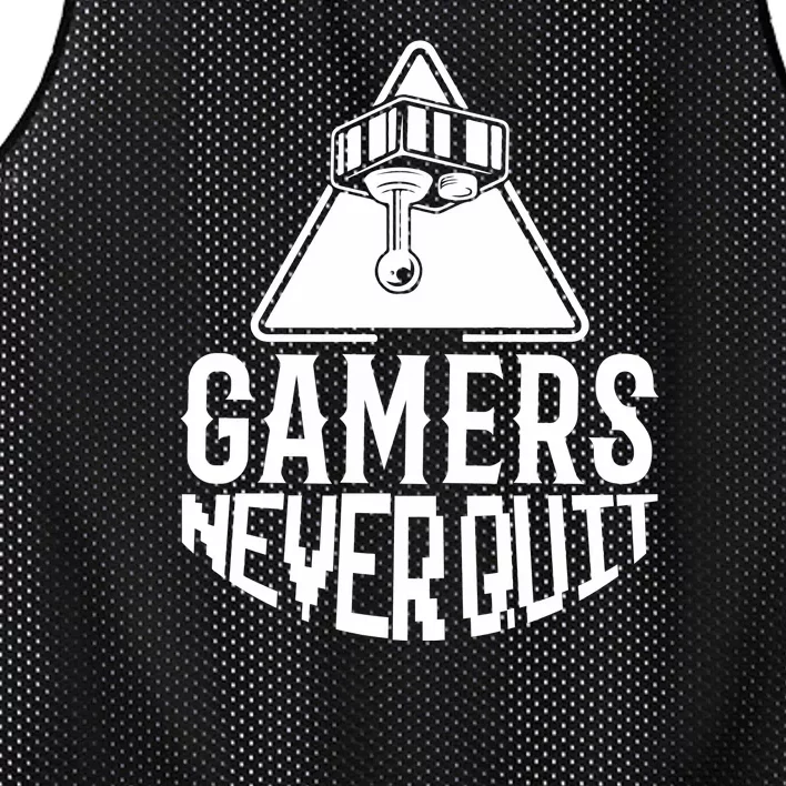 Gamers Never Quit Mesh Reversible Basketball Jersey Tank