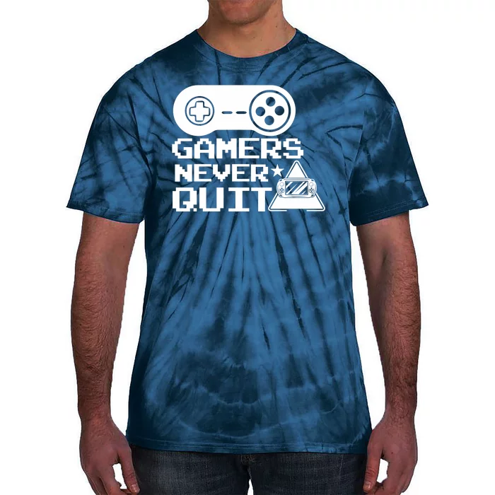 Gamers Never Quit Tie-Dye T-Shirt