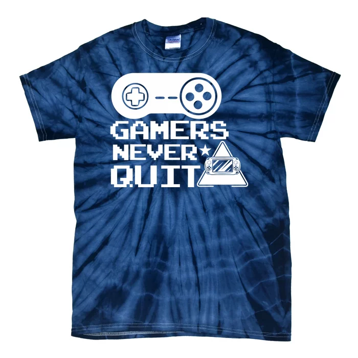 Gamers Never Quit Tie-Dye T-Shirt