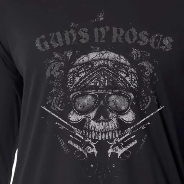 G.U.N..S. N. .R.O.S.E.S Skull Guns Bandanna Cooling Performance Long Sleeve Crew