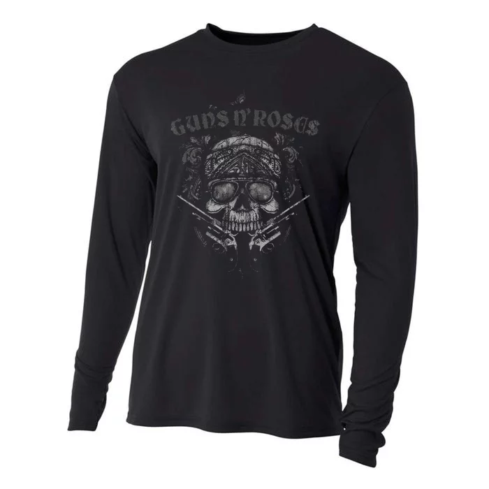 G.U.N..S. N. .R.O.S.E.S Skull Guns Bandanna Cooling Performance Long Sleeve Crew