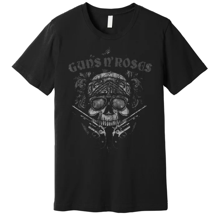 G.U.N..S. N. .R.O.S.E.S Skull Guns Bandanna Premium T-Shirt