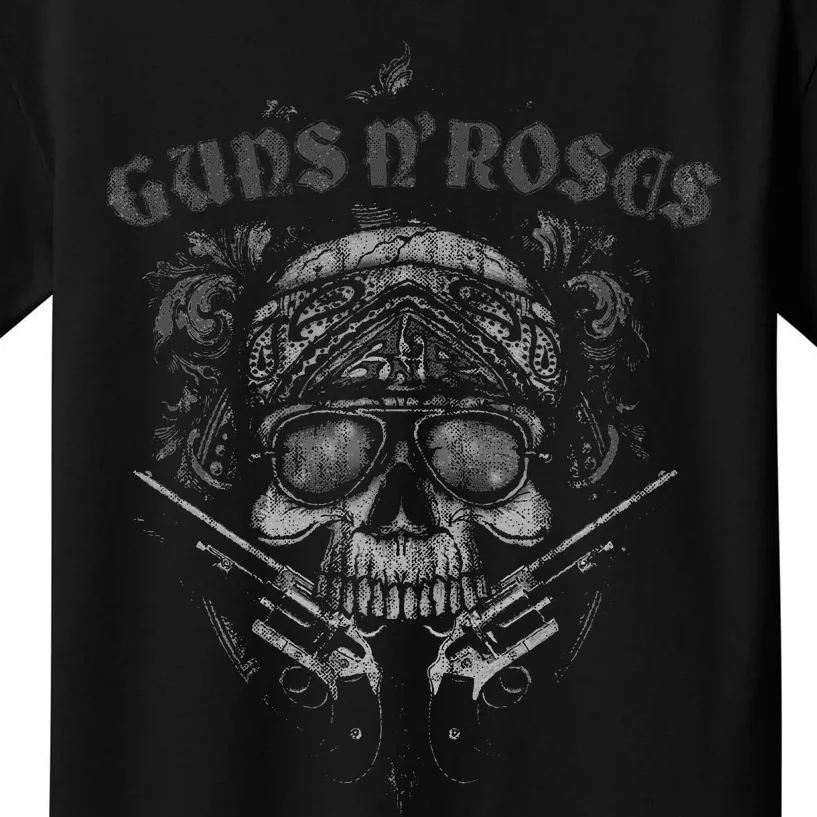 G.U.N..S. N. .R.O.S.E.S Skull Guns Bandanna Kids T-Shirt