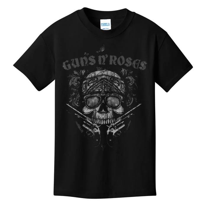 G.U.N..S. N. .R.O.S.E.S Skull Guns Bandanna Kids T-Shirt