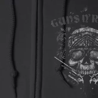 G.U.N..S. N. .R.O.S.E.S Skull Guns Bandanna Full Zip Hoodie