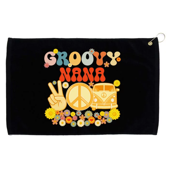 Groovy Nana Retro Matching Family Baby Shower Mother's Day Grommeted Golf Towel