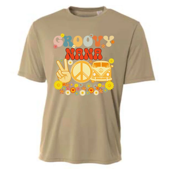 Groovy Nana Retro Matching Family Baby Shower Mother's Day Cooling Performance Crew T-Shirt